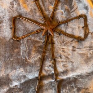 Rustic Star and Barbed Wire Cross Decor